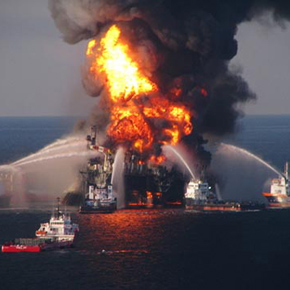 Deepwater Horizon Fire - Photo by US Coast Guard